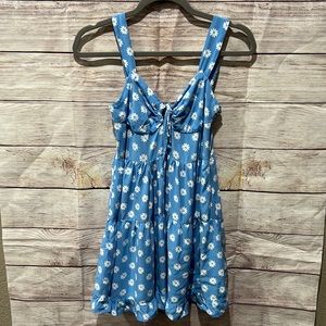 Cotton on Blue & white floral spring dress size small